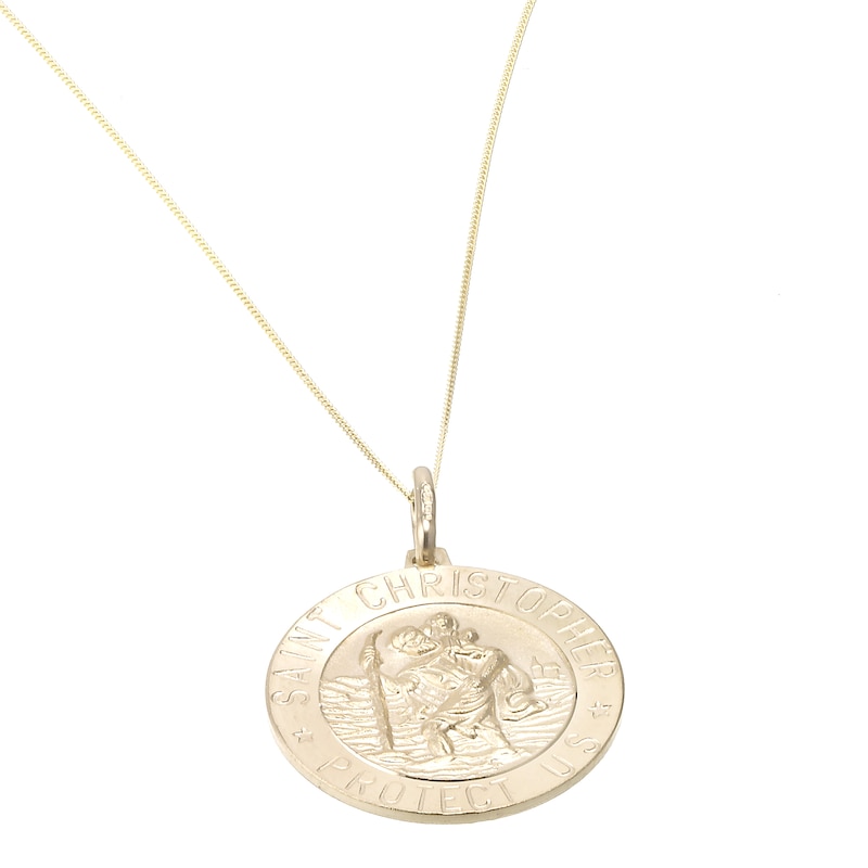 Main Image 1 of 9ct Yellow Gold Large St Christopher Pendant