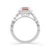 Thumbnail Image 2 of Emmy London 18ct White Gold Morganite & 0.20ct Diamond Ring