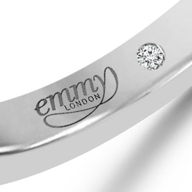 Main Image 3 of Emmy London 18ct White Gold Morganite & 0.20ct Diamond Ring