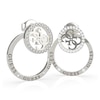Guess Equilibre Silver Tone Cubic Zirconia Earrings