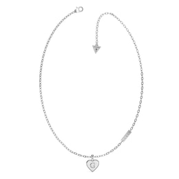 Guess G-Shine Silver Tone Cubic Zirconia Necklace