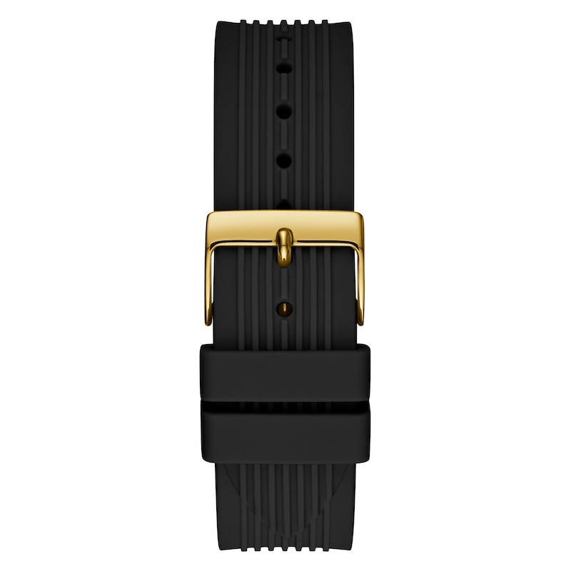 Main Image 3 of Guess Athena Crystal Ladies' Black Silicone Strap Watch