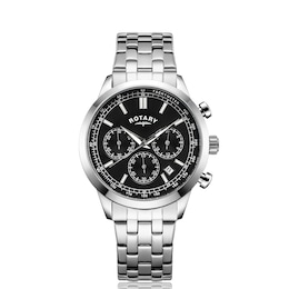 Rotary Chronograph Mens Stainless Steel Bracelet Watch