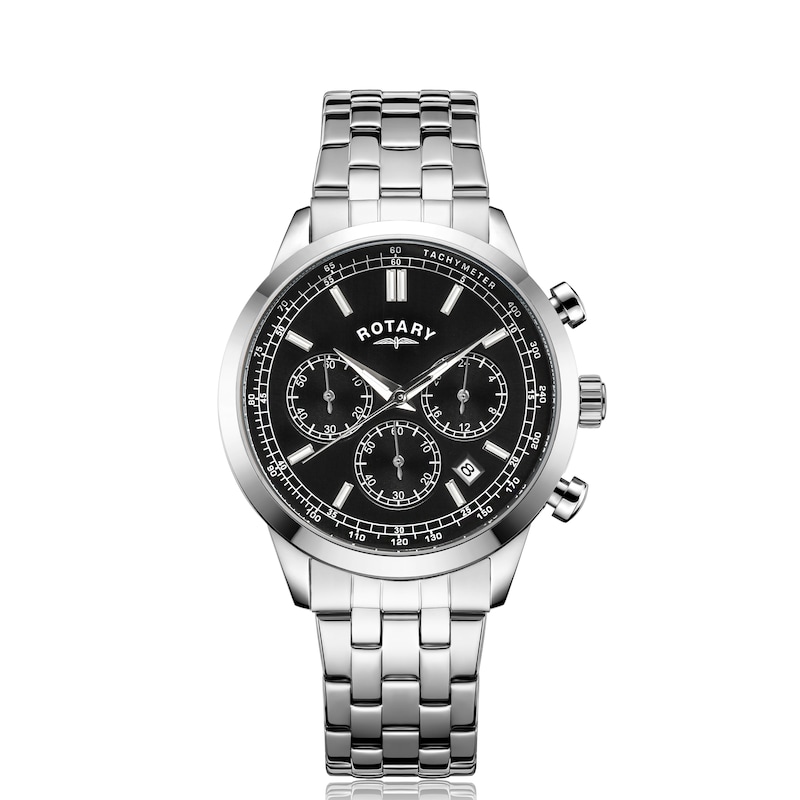 Rotary Chronograph Mens Stainless Steel Bracelet Watch