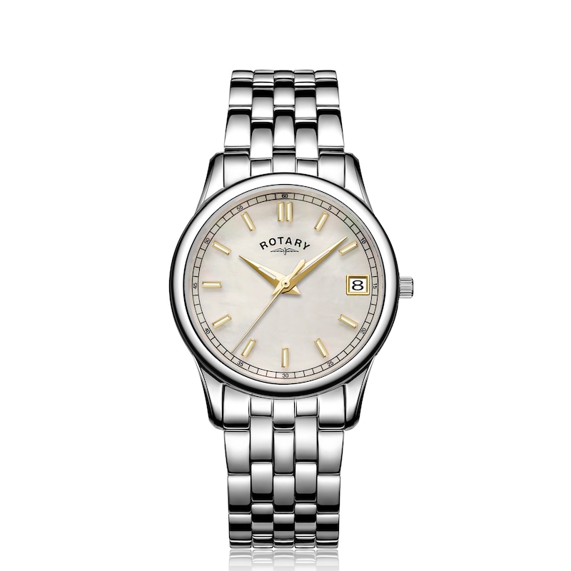 Rotary MOP Ladies Stainless Steel Bracelet Watch