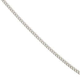 9ct White Solid Gold 20" Dainty Curb Chain
