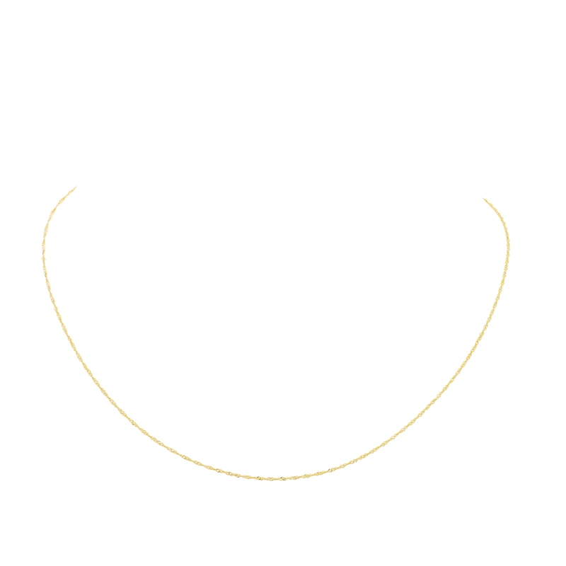 9ct Yellow Gold 18 Inch Dainty Singapore Chain