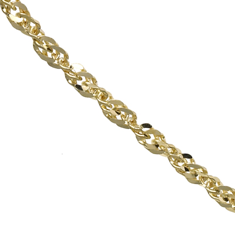 Main Image 1 of 9ct Yellow Gold 20" Dainty Singapore Chain