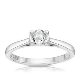 The Forever Diamond Platinum 0.38ct Diamond Solitaire Ring