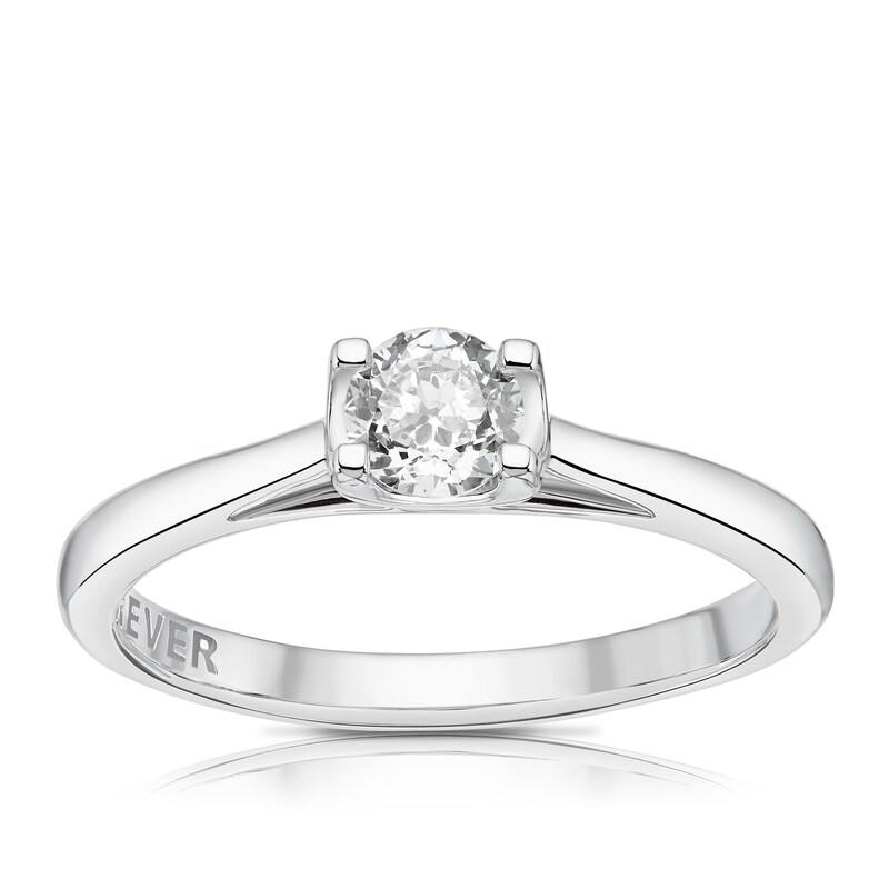 Main Image 1 of The Forever Diamond Platinum 0.38ct Diamond Solitaire Ring