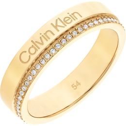 Calvin Klein Ladies' Polished Yellow Gold Plated Ring