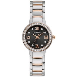 Bulova Classic Crystal Ladies' Two-Tone Stainless Steel Bracelet Watch