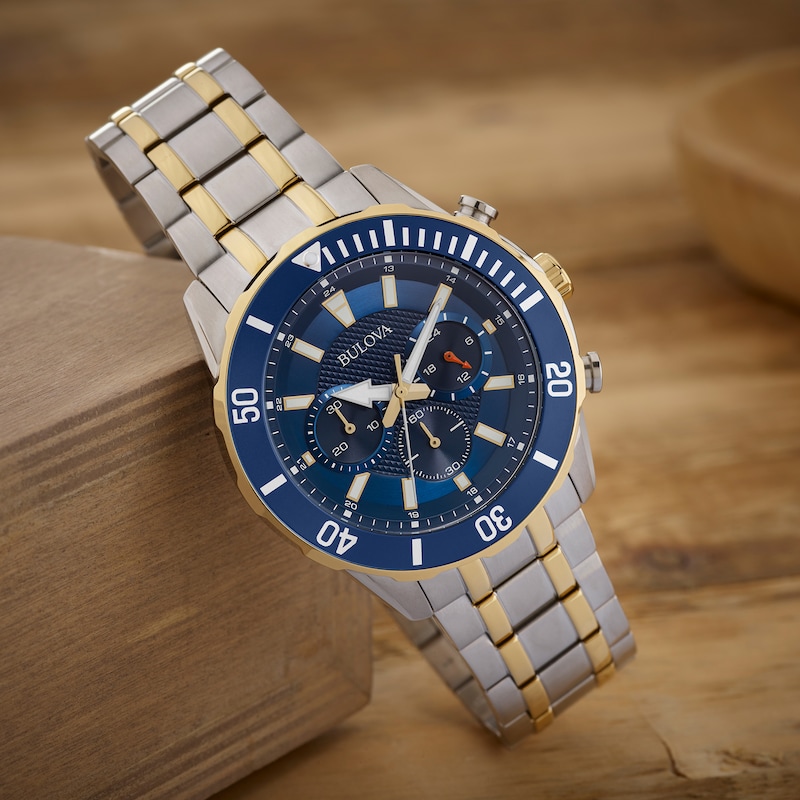 Bulova Classic Chronograph Men's Two-Tone Stainless Steel Bracelet Watch