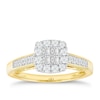 Thumbnail Image 1 of Princessa 18ct Yellow Gold 1/2ct Diamond Cluster Ring