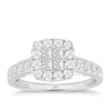 Thumbnail Image 1 of Princessa 18ct White Gold 2/3ct Diamond Square Cluster Ring