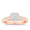 Thumbnail Image 1 of Princessa 9ct Rose Gold 0.25ct Diamond Cluster Ring