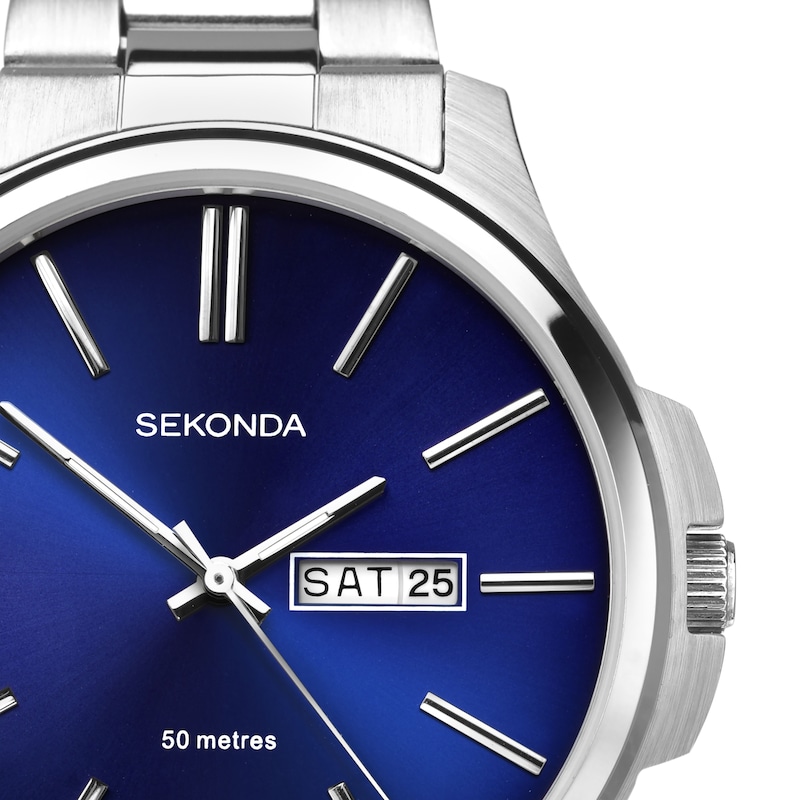 Sekonda Jones Men's Blue Dial Stainless Steel Bracelet Watch