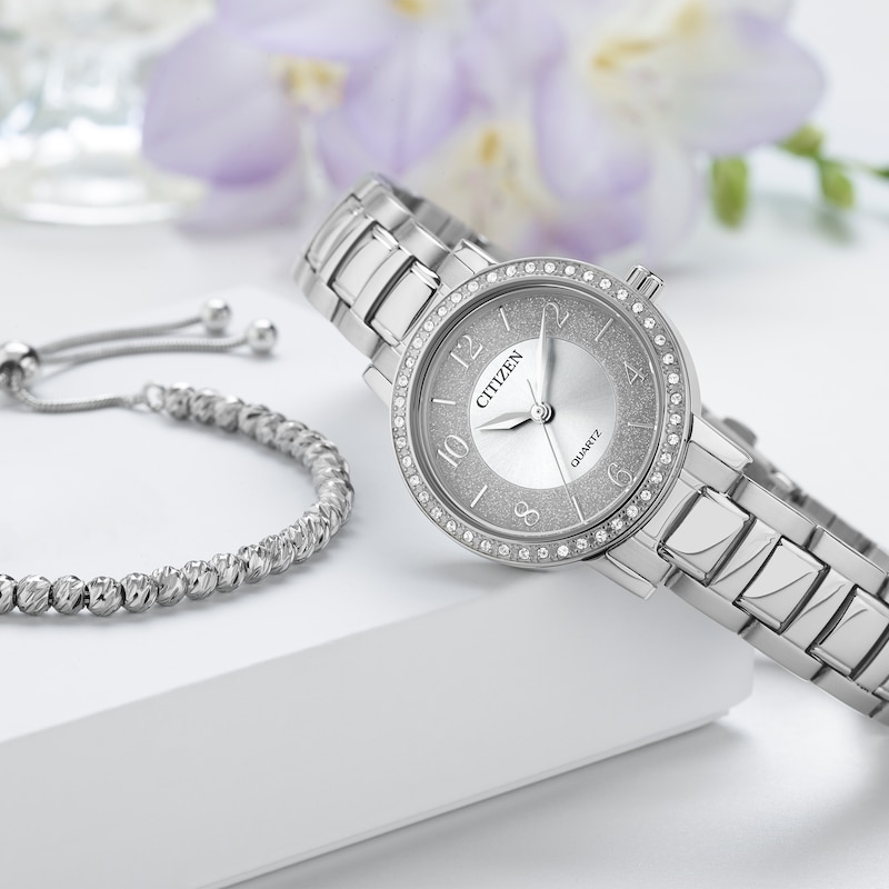 Main Image 5 of Citizen Ladies' Crystal Bracelet Watch & Bracelet Gift Set