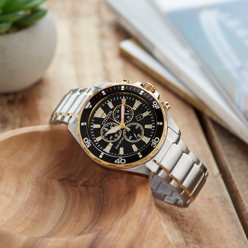 Main Image 3 of Citizen Eco-Drive Chronograph Men's Two Tone Bracelet Watch