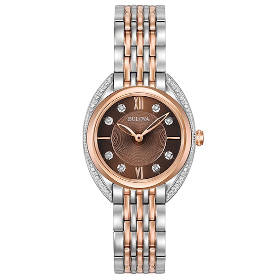 Bulova Classic Diamond Ladies Two-Tone Bracelet Watch