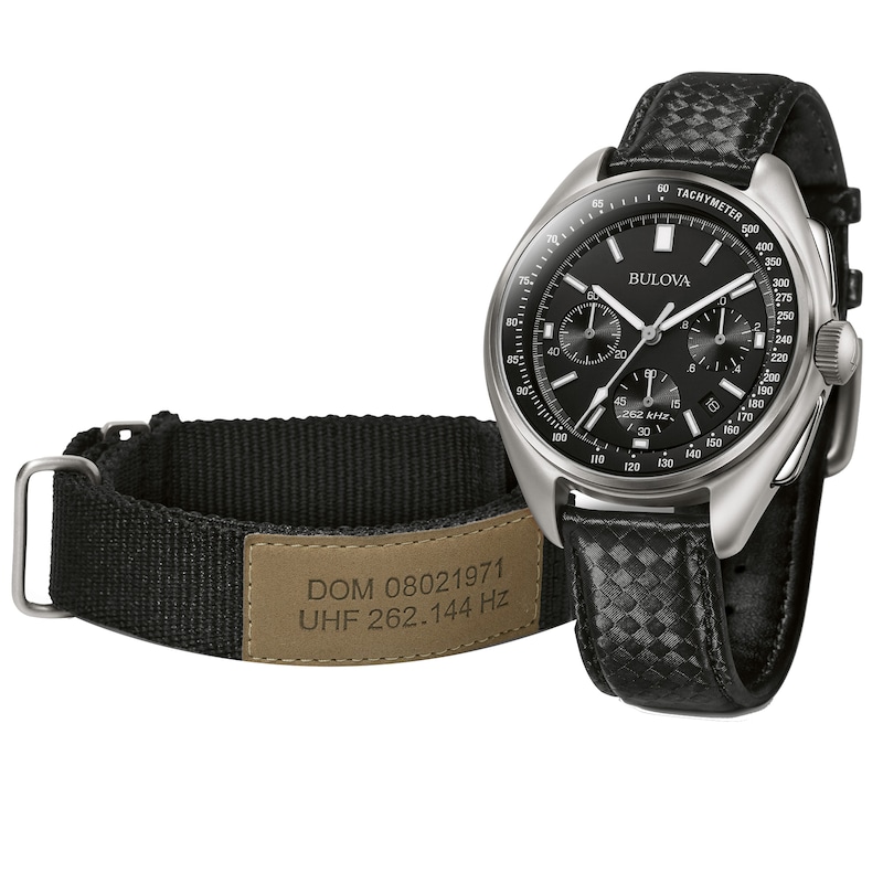 Main Image 2 of Bulova Archive Lunar Pilot Men's Leather Strap Watch