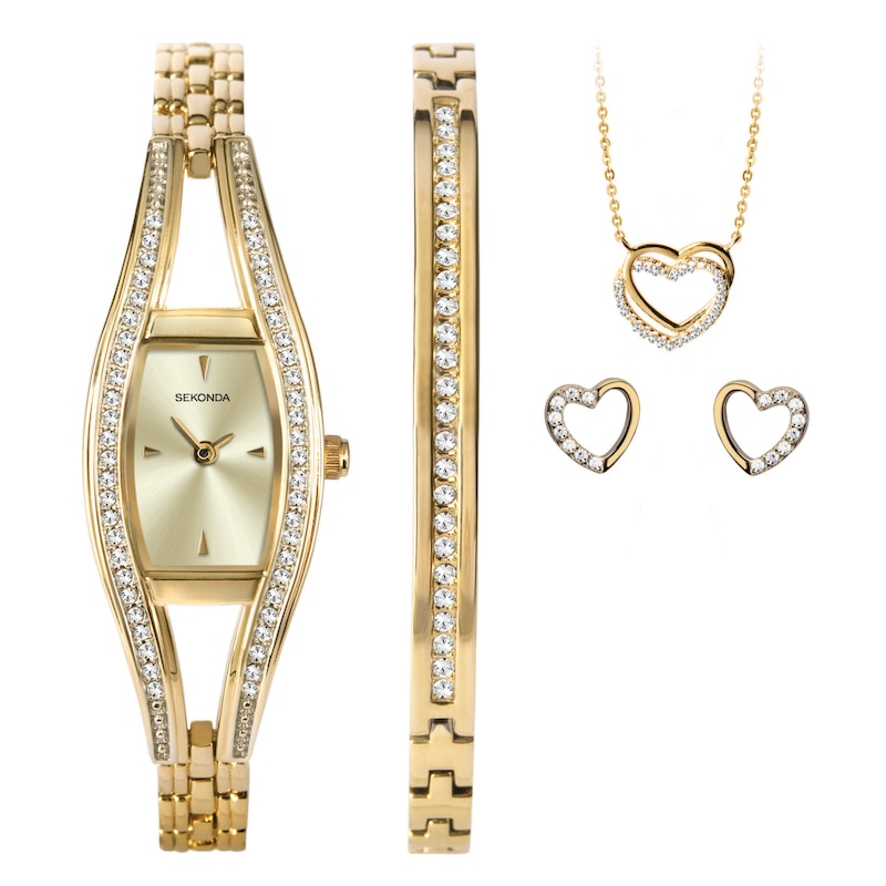 Sekonda Crystal Heart Ladies' Watch & Jewellery Gift Set