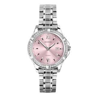 Sekonda Crystal Women's Silver Tone Bracelet Watch