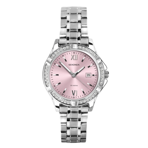 Sekonda Crystal Ladies Stainless Steel Bracelet Watch