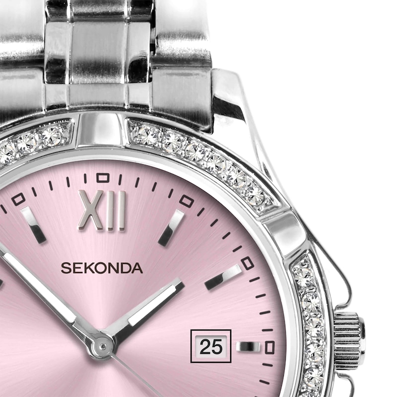 Main Image 4 of Sekonda Crystal Women's Silver Tone Bracelet Watch