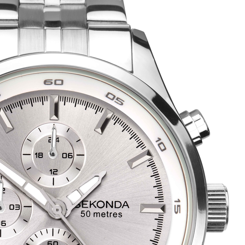 Main Image 4 of Sekonda Men's Dual Time Stainless Steel Bracelet Watch