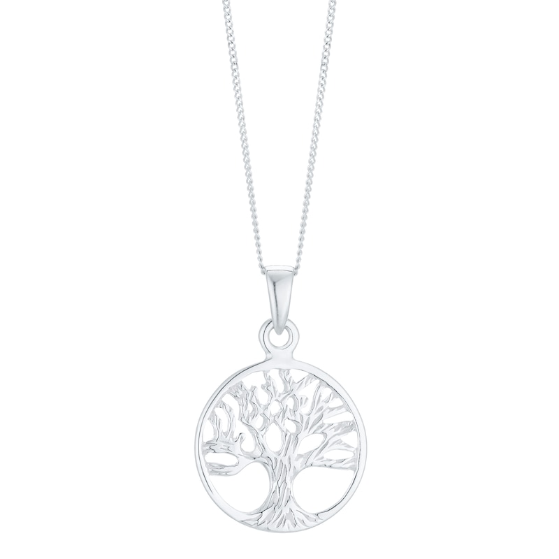 Main Image 1 of Sterling Silver Tree Design Pendant Necklace