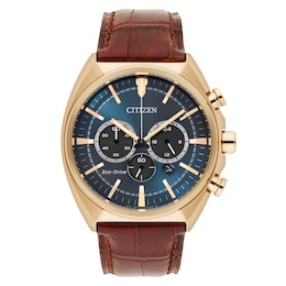 Citizen Men's Brown Leather Strap Watch