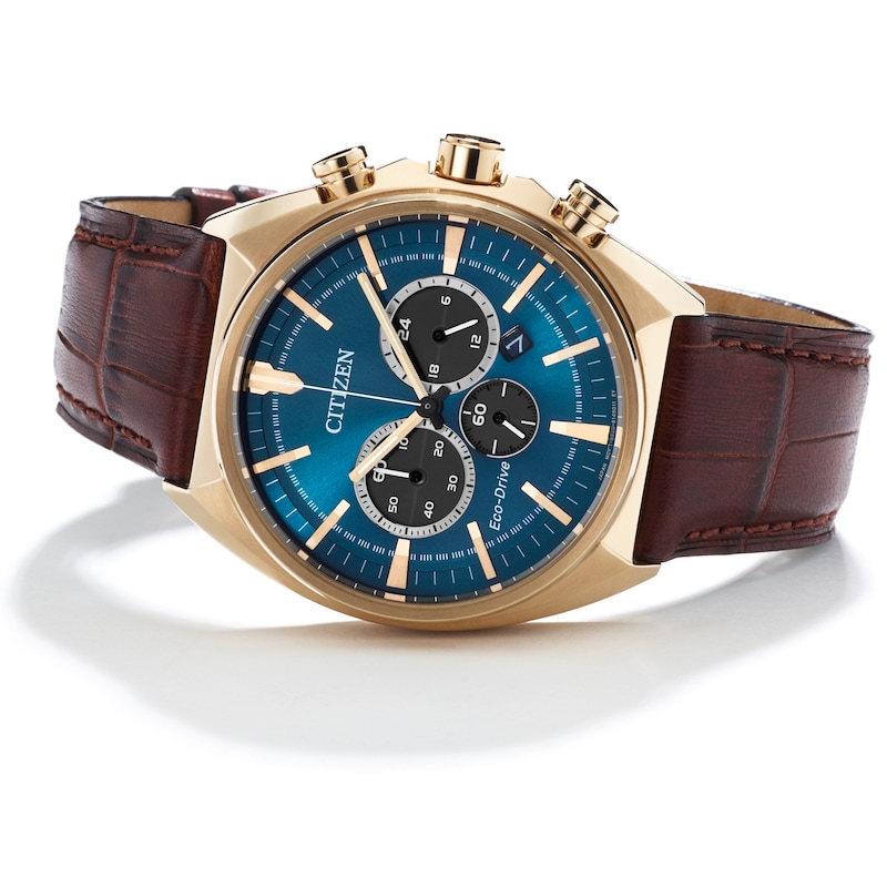 Main Image 3 of Citizen Men's Brown Leather Strap Watch