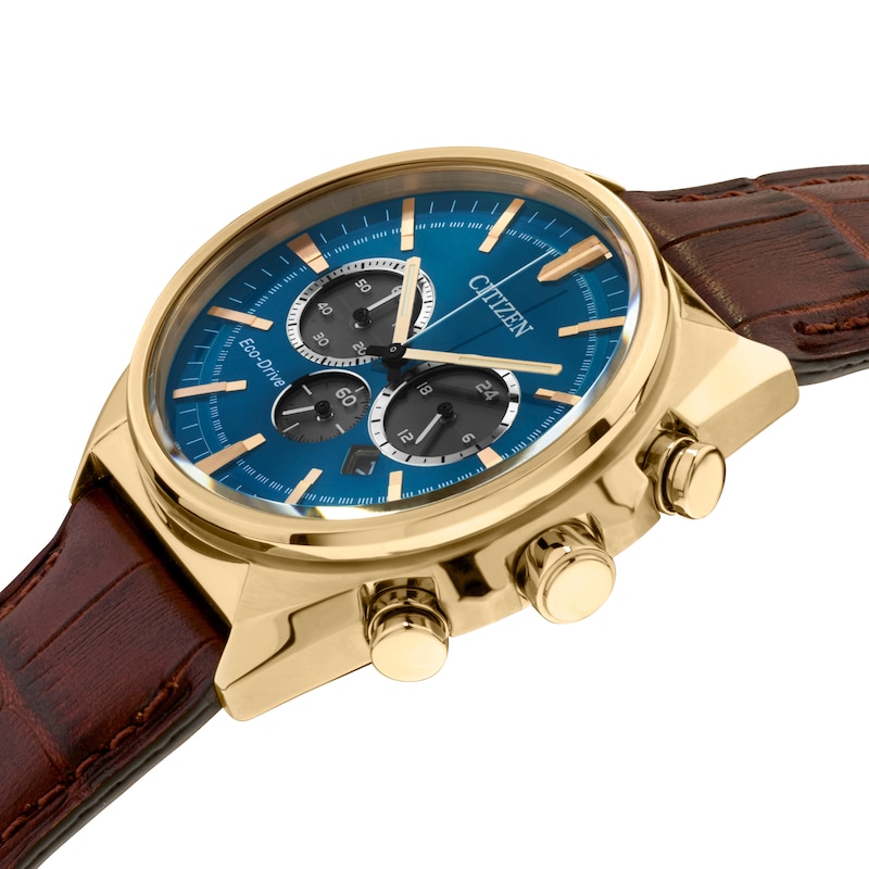 Main Image 5 of Citizen Men's Brown Leather Strap Watch