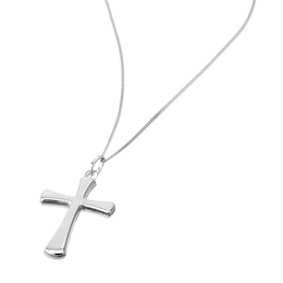 9ct White Gold Cross Pendant