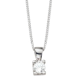 The Forever Diamond 18ct White Gold 0.25ct Diamond Pendant