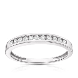 9ct White Gold 0.15ct Diamond Eternity Ring
