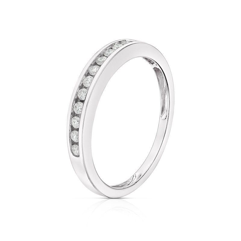 Main Image 2 of 9ct White Gold 0.15ct Diamond Eternity Ring