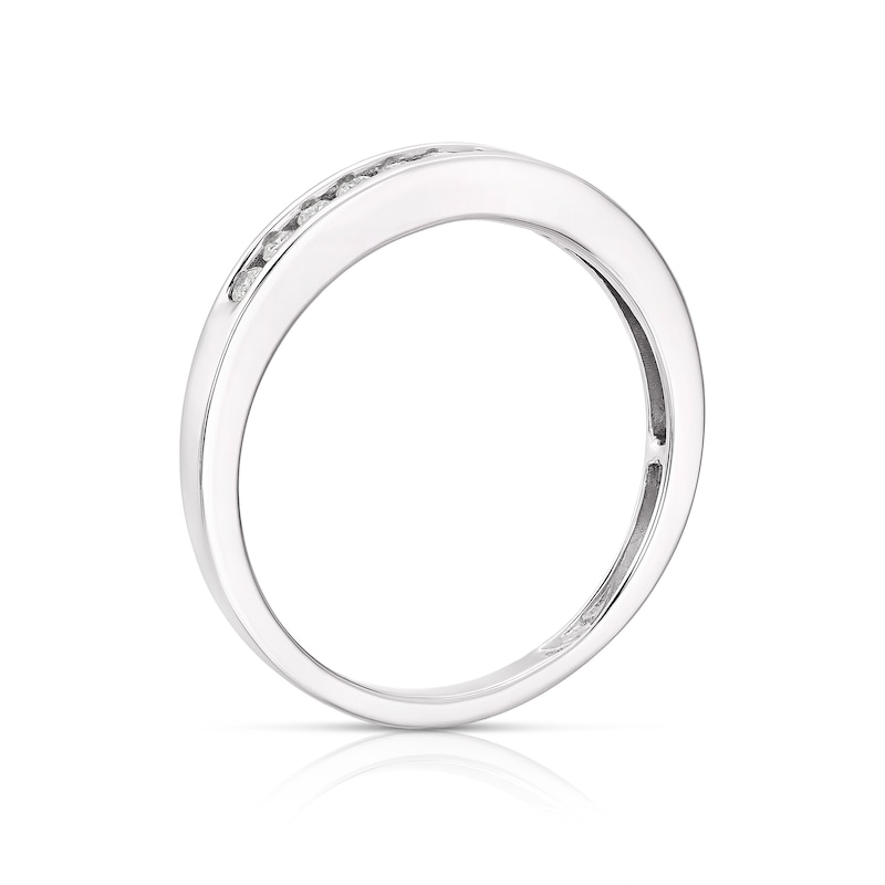 Main Image 3 of 9ct White Gold 0.15ct Diamond Eternity Ring