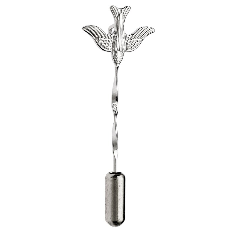 Cailin Silver Hanging Dove Confirmation Tie Pin
