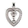 Thumbnail Image 0 of Cailin Silver Rhodium Plated Chalice Heart Pendant 15 Inch