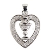Thumbnail Image 1 of Cailin Sterling Silver Rhodium Plated Chalice Heart Pendant 15"
