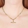 Thumbnail Image 1 of 9ct Gold 18 Inch Figaro T-bar Necklace