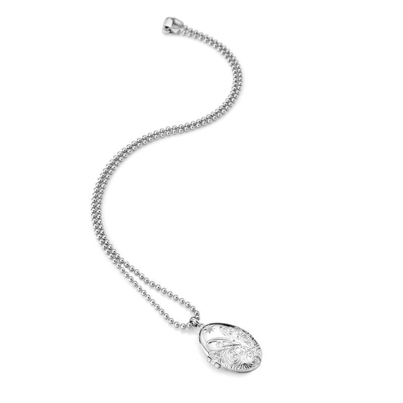 Main Image 3 of Hot Diamonds Memories Engraved Oval Locket