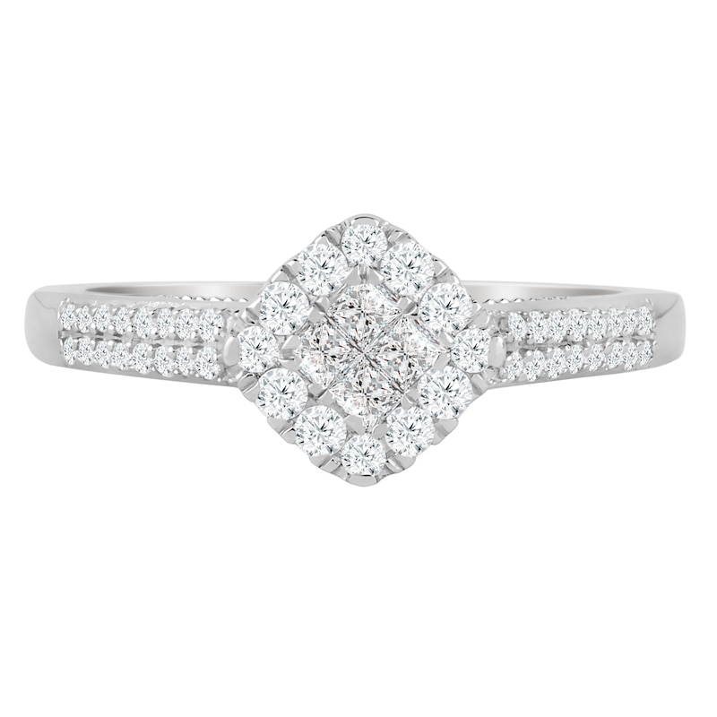 Main Image 2 of Princessa 9ct White Gold 2/5ct Diamond Ring