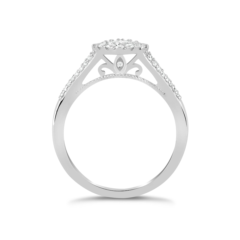 Main Image 3 of Princessa 9ct White Gold 2/5ct Diamond Ring