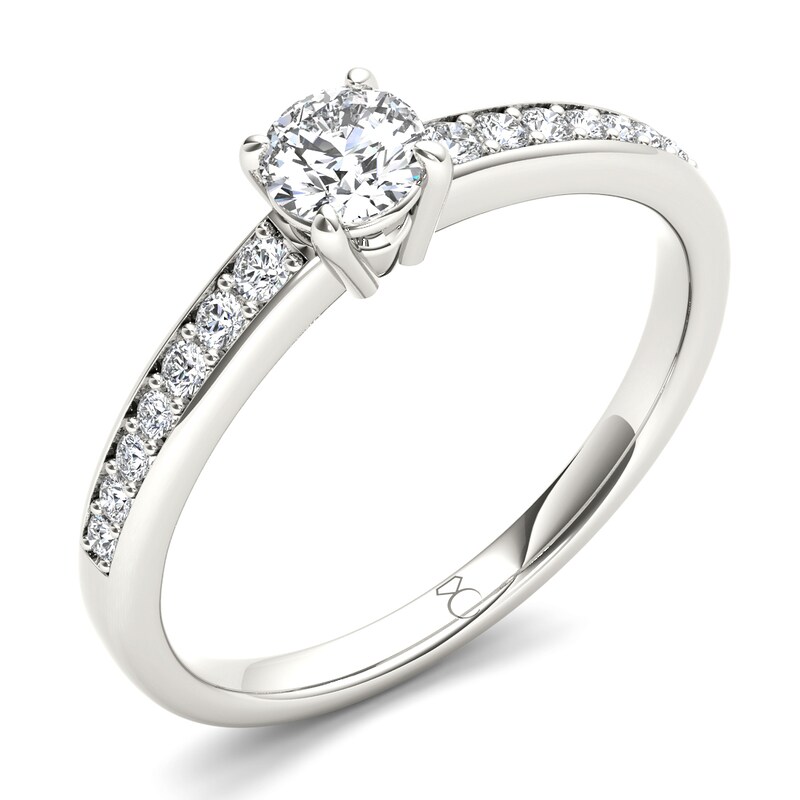 The Diamond Story 18ct White Gold Solitaire 0.33ct Total Diamond Ring