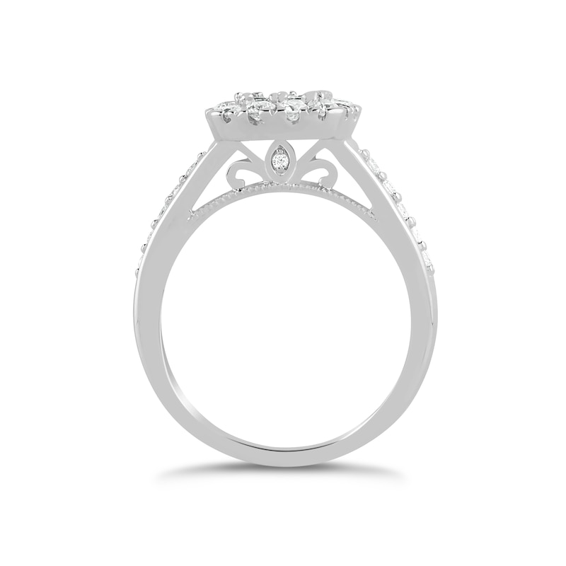 Main Image 3 of Princessa 9ct White Gold 1ct Diamond Ring