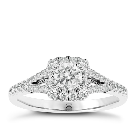 The Diamond Story 18ct White Gold Halo 0.50ct Total Diamond 