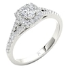 Thumbnail Image 2 of The Diamond Story 18ct White Gold Halo 0.50ct Total Diamond Ring